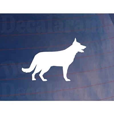 Image of 2x Car Sticker GERMAN SHEPHERD DOG SILHOUETTE Van Window Bumper Home House Decal