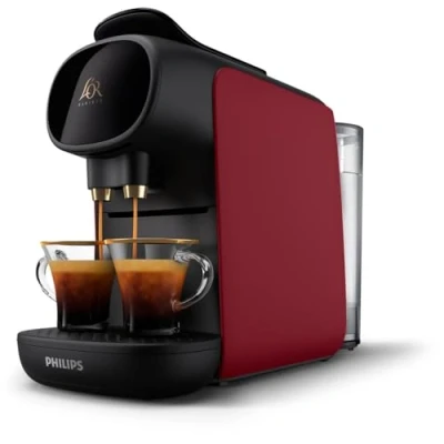 Image of PHILIPS L&#039;OR BARISTA Sublime Coffee Capsule Machine, for Double or Single Capsule, Volume Personalization, Adjustable Tray, 2 Cups, Compatible with Nespresso, Red (LM9012/50)