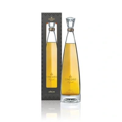 Image of Cincoro Anejo Super Premium Tequila Gift Box, 100% Blue Weber Agave, Reach for Greatness, Aged 20+ Months, Unforgettable Luxurious Finish, Enjoy Neat or in well crafted cocktails 40% vol, 70cl