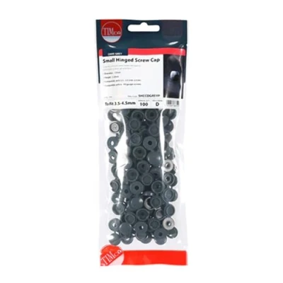 Image of TIMCO Hinged Screw Caps Small Dark Grey to fit 3.0 4.5