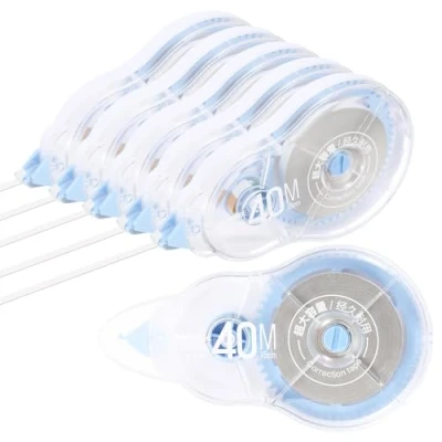 Image of M&amp;G 5 Pack 131 Ft White Out Tape, Correction Tape Tear Resistant Whiteout Easy to Use Instant Bulk Cute Transparent Dispenser for Classroom Office Home, Blue