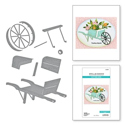 Image of Spellbinders Wheelbarrow Etched Dies from The Country Garden Collection by Annie Williams, Metal, ONE