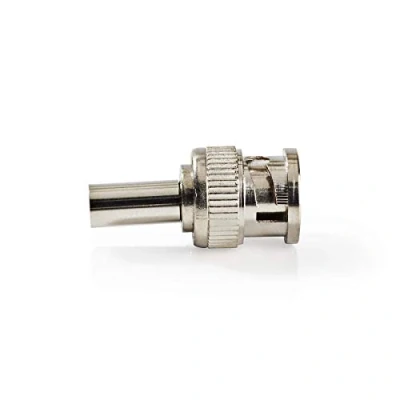 Image of NEDIS BNC Connector Male for 6.0mm coaxial cables, Silver, 25 pcs