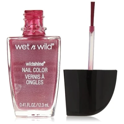 Image of Wet n Wild, Wild Shine Nail Color, Polish with No Formaldehyd, Toluene and Phthalates, Long lasting Quick drying Formula, Grape Minds Think Alike