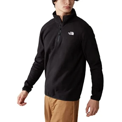 Image of THE NORTH FACE Men&#039;s Resolve Quarter Zip Fleece Jumper for Men Eco Friendly Outdoor Winter Hiking Jacket TNF Black, XL