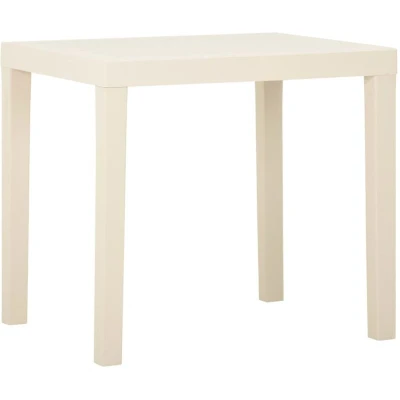 Image of vidaXL Garden Table White 79x65x72 cm Plastic