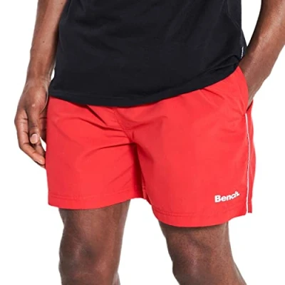 Image of Bench Mens Azure Elasticated Swimming Swim Shorts Red XL
