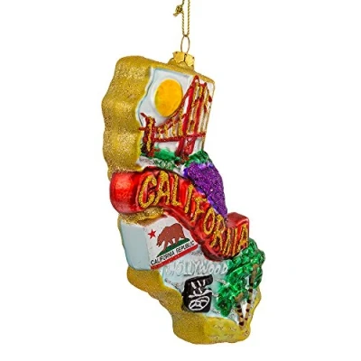 Image of Kurt Adler T0738 California Glass Ornament, 6 1/2 Inch