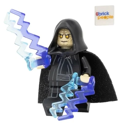 Image of LEGO Star Wars: Emperor Palpatine Minifigure with Force Bolts and Bonus Tile (Figure 1.7 inches Tall)