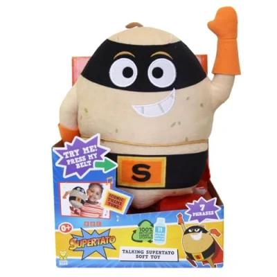 Image of Supertato, Talking Teddy Bear Toy, From the book &amp; CBeebies Series, Beige