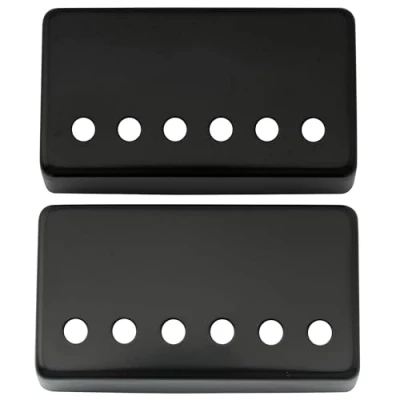 Image of Musiclily 50/52mm Metal Humbucker Pickup Covers Neck Bridge Frame Set for Electric Guitar,Black