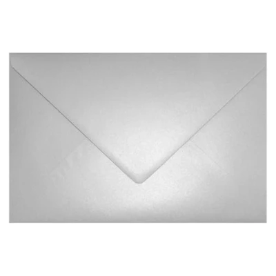 Image of Netuno 25 large pearlescent Silver envelopes DIN C5 162x229mm 6.38x9.01 inches 120gsm Aster Metallic gummed pointed flap no window for invitations wedding Christmas birthday greeting cards RSVP