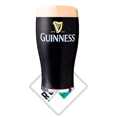 Image of Guinness Pint Glass Tulip Roxley X1 Beer Lager Man Cave Pub Club