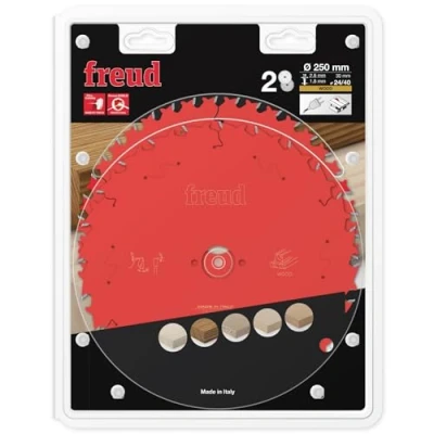 Image of Freud PRO 2 Piece 250mm Circular Saw Blade Set Assorted Teeth 30mm