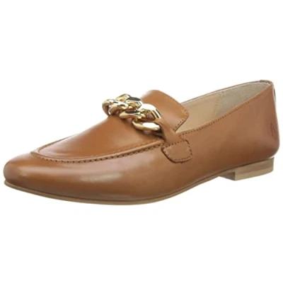 Image of Hush Puppies Women&#039;s Harper Chain Loafer, Tan, 8 UK