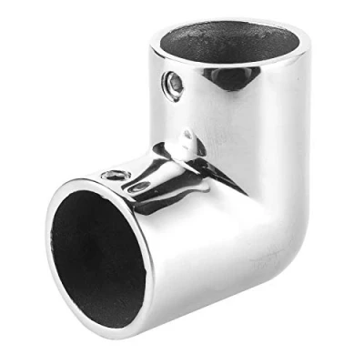 Image of aqxreight Boat Handrail Pipe, Pipe Connector Marine Yatch 90 Elbow Tube Joint Stainless Steel Hand Rail Fitting[22mm]