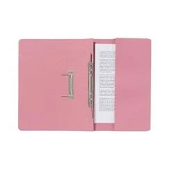 Image of Exacompta Ref 347 PNKZ Guildhall Pocket Spiral File, 285gsm Premium Heavyweight Sprint Manilla, 355 x 250mm, Right Hand Pocket, Blue Angel Certified Pink, Pack of 25