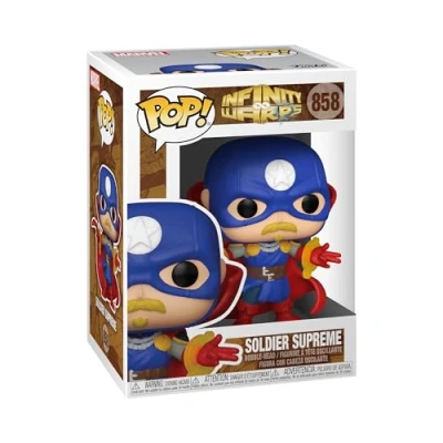 Image of Funko POP! Marvel: Infinity Warps Soldier Supreme Collectable Vinyl Figure Gift Idea Official Merchandise Toys for Kids &amp; Adults Comic Books Fans Model Collectors and Display