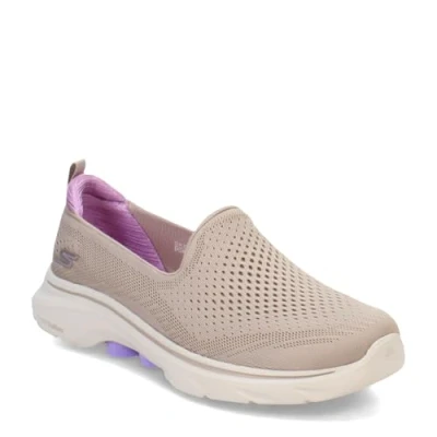 Image of Skechers Performance GO WALK 7 Walking trainers taupe/lavender, Women&#039;s, Size: 6, Taupe/lavender Textile