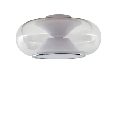 Image of Lucande LED ceiling light Orasa, glass, white/clear, Ø 43 cm