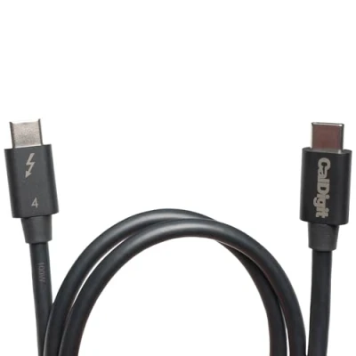 Image of CalDigit [Intel Certified] Thunderbolt 4 / USB Cable 40Gbps 100W Charging, Compatible with 3 &amp; C, 2016+ MacBook Pro, 2020 M1 Macbooks (2.0 Meter Cable)…