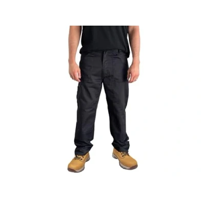 Image of Stanley Clothing Texas Cargo Trousers W32 L31 Work Utility Pants, Black, 32W