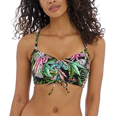Image of Freya Womens Cala Selva Bralette Bikini Top Green Nylon Size 36F