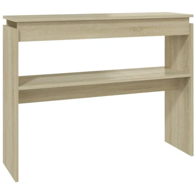 Image of vidaXL Console Table Sonoma Oak 102x30x80 cm Engineered Wood