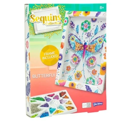 Image of John Adams Sequins Collection Butterfly: Make Sparkling Creations to Display! Arts &amp; Crafts Ages 8+
