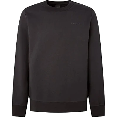 Image of Hackett London Men&#039;s Essential Crew Sweatshirt, Black (Black), XXL