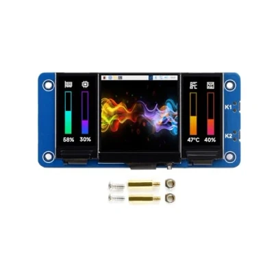 Image of Triple LCD HAT for Raspberry Pi Zero/Zero W/Zero WH/2B/3B/3B+/4B, Onboard 1.3inch IPS Main Screen, Dual 0.96inch Secondary Screens, 2x User Defined Keys, SPI Communication