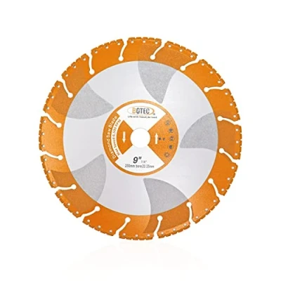 Image of BGTEC Diamond Cutting Disc 230mm All Purpose Cut Off Wheel for Rebar Sheet Metal Angle Iron Stainless Steel Granite Marble