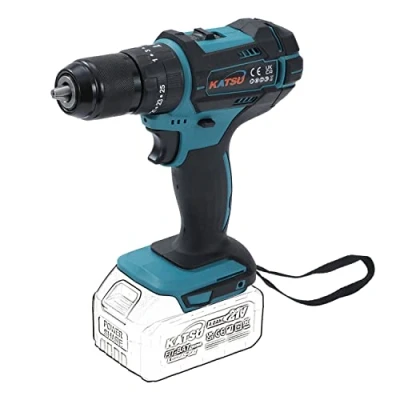 Image of KATSU FIT BAT 21V Cordless Impact Drill Driver, 13mm Keyless Chuck, 2 Gear Speed and LED Light, for DIY Home Improvement, Without Battery (Body Only) 102670