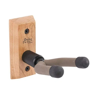 Image of Banjo Hanger Wooden Wall Holder Cherry Hardwood String Swing CC01B C
