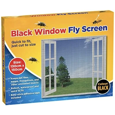 Image of ADEPTNA Window Insect Mesh Fly Screen Keeps Out Flies Wasps Mosquitoes and Other Unwanted Insects (Black)