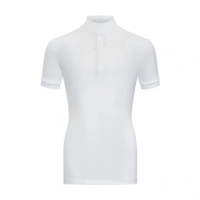 Image of LeMieux Young Rider Eva Short Sleeve Show Shirt White 9 10 Years