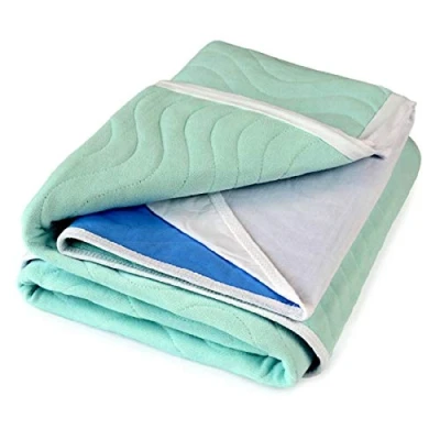 Image of Community 90 x 90cms, 35½&quot; 35½&quot;, With Wings, 3L Washable Waterproof Absorbent Bed Pad Single Bed, twin pack