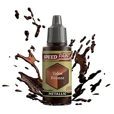 Image of The Army Painter Speedpaint 2.0 Talos Bronze, Single Acrylic Non Toxic Paint, One coat Contrast Painting Soloution for Fantasy Tabletop Miniatures, 18ml