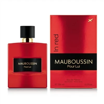 Image of Mauboussin Pour Lui In Red 100ml (3.3 Fl Oz) Eau de Parfum for Men Woody &amp; Spicy Scents