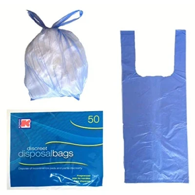 Image of Adult Large Incontinence Disposal Bags (42x32cm inc tie handles) 5 x Packs 50 = 250 (20)