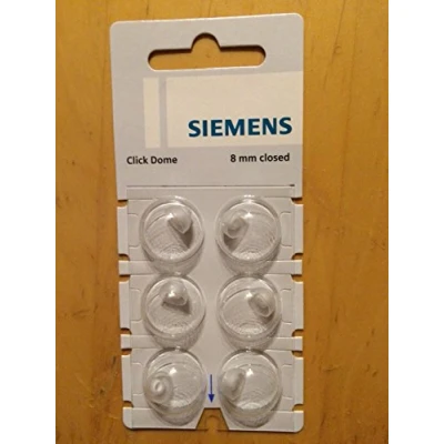 Image of Siemens Click Dome Hearing Aid Caps 8 mm Closed Pack of 6