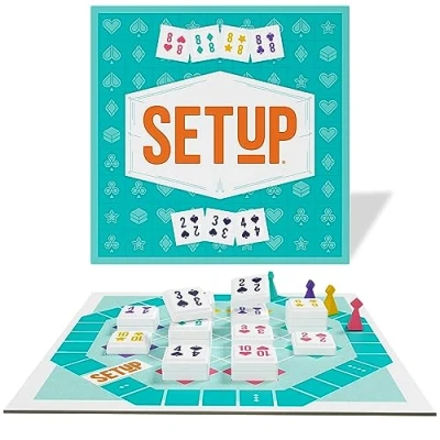 Image of Bezzerwizzer SETUP Rummy Style Family Board Game Ages 8+ 2 4 Players 25+ Minutes Playing Time