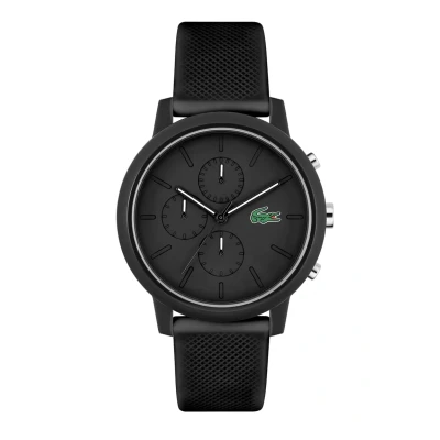Image of Lacoste Chronograph Quartz Watch for Men LACOSTE.12.12 Chrono Collection with Black Silicone Bracelet 2011243