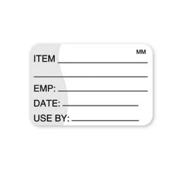 Image of Daymark Food Rotation Label USE by, Item, EMP, Date 111221 25mm x 38mm 1000 Labels per roll, Safety