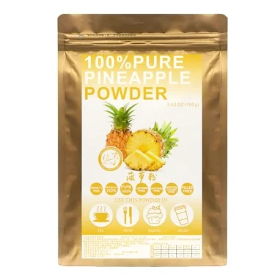 Image of Plant Gift 100% Pure Pineapple Powder 菠萝粉 Natural Meal Powder, Freeze Dried, Juice Gluten Free, Dried Pineapples Non GMO &amp; Vegan 100G
