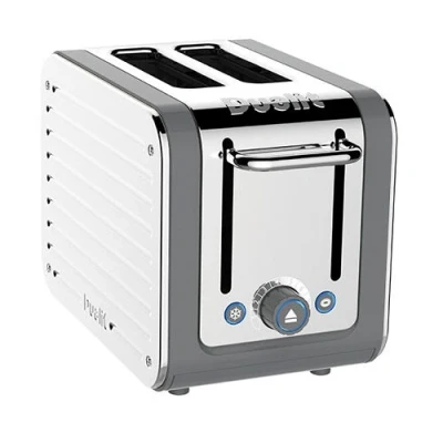 Image of Dualit Architect 2 Slot Grey Body With White Panel Toaster