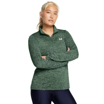 Image of Under Armour Womens Tech Half Zip Top Forest Green S