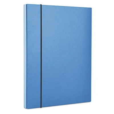 Image of Elasticated File Box Office Products PP A4/40 Blue/Document Archiving/Type Expandable/Kind with Eraser/Material Cardboard/PP/Coating Single Sided/Colour Blue/Format A4