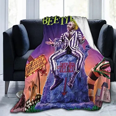 Image of Beetlejuice Multifunctional Ultra Soft Micro Fleece, Super Soft, Warm, Cozy, Plush, Fuzzy,for Couch, Sofa, Living Room Or Bed Sui 125CM X 100CM