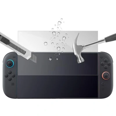 Image of subsonic Nintendo Switch 2 screen protector in tempered glass Ultra resistant anti shock and scratch Proetective HD 0,33mm Transparent Hardness 9H For